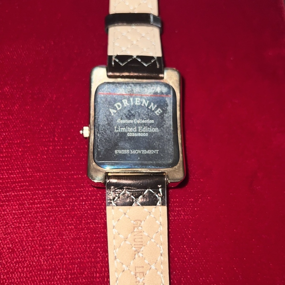 Vintage Adrienne Crystal Mother of Pearl Watch - Picture 3 of 3